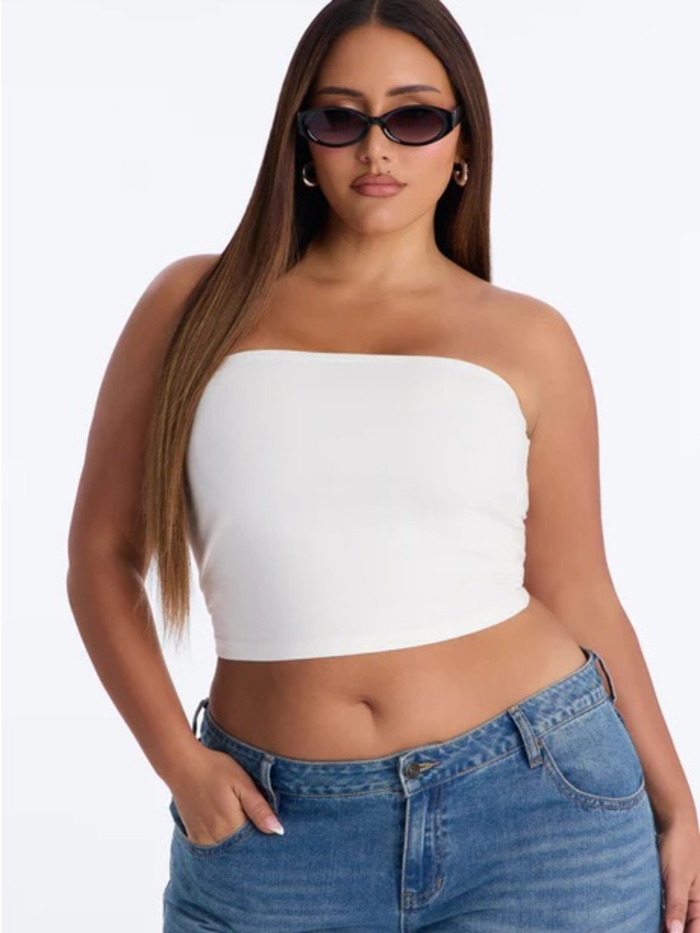 Fashion Nova White Strapless Tube Camisole